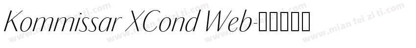 Kommissar XCond Web字体转换